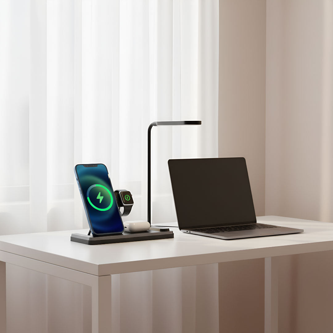 MaxCharge – 3-in-1 MagSafe Wireless Charging Station (15W Fast Charge)
