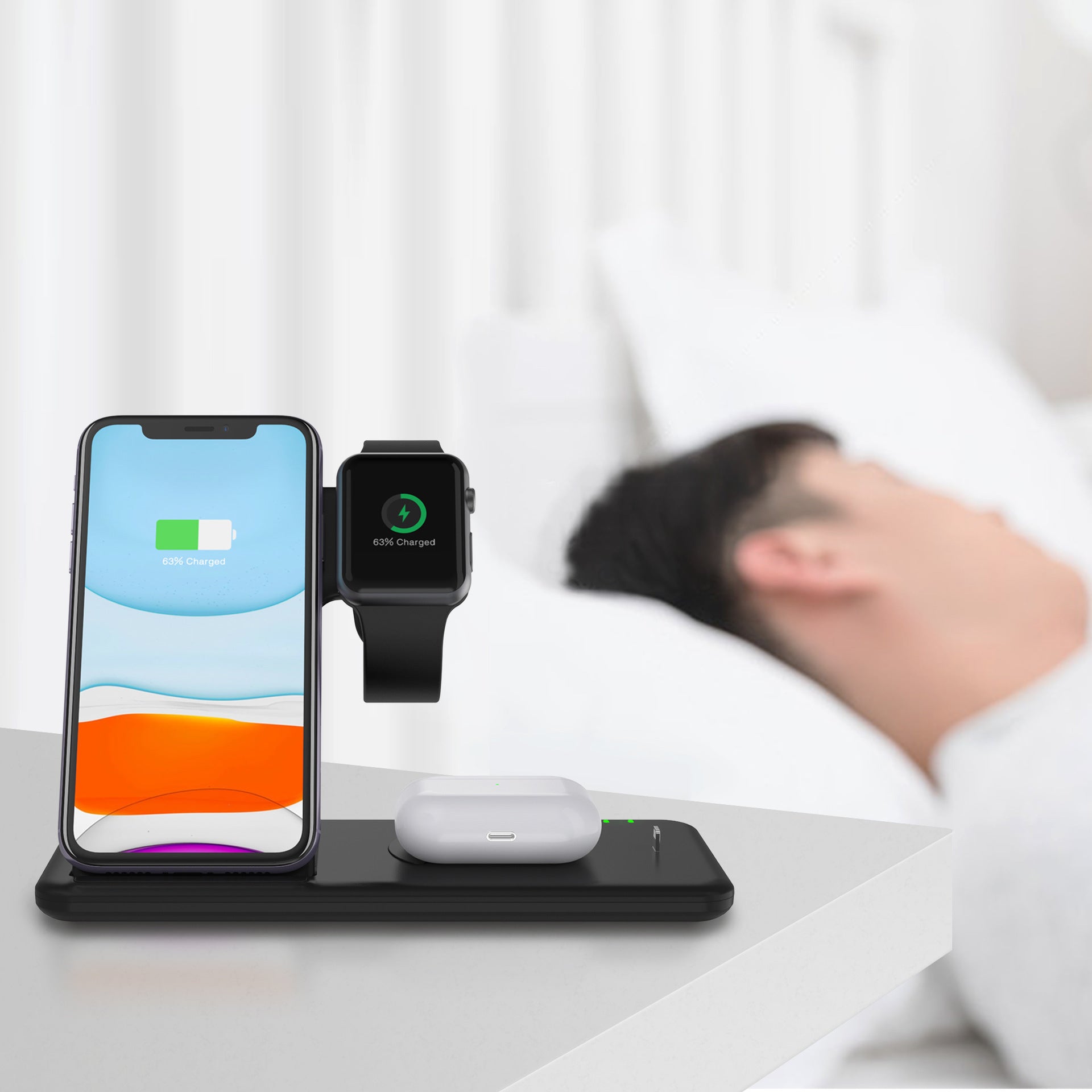 MagStand 3-in-1 Wireless Charger for iPhone, Apple Watch & AirPods