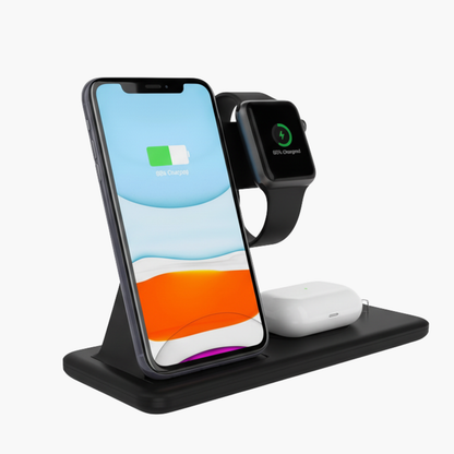 MagStand 3-in-1 Wireless Charger for iPhone, Apple Watch & AirPods
