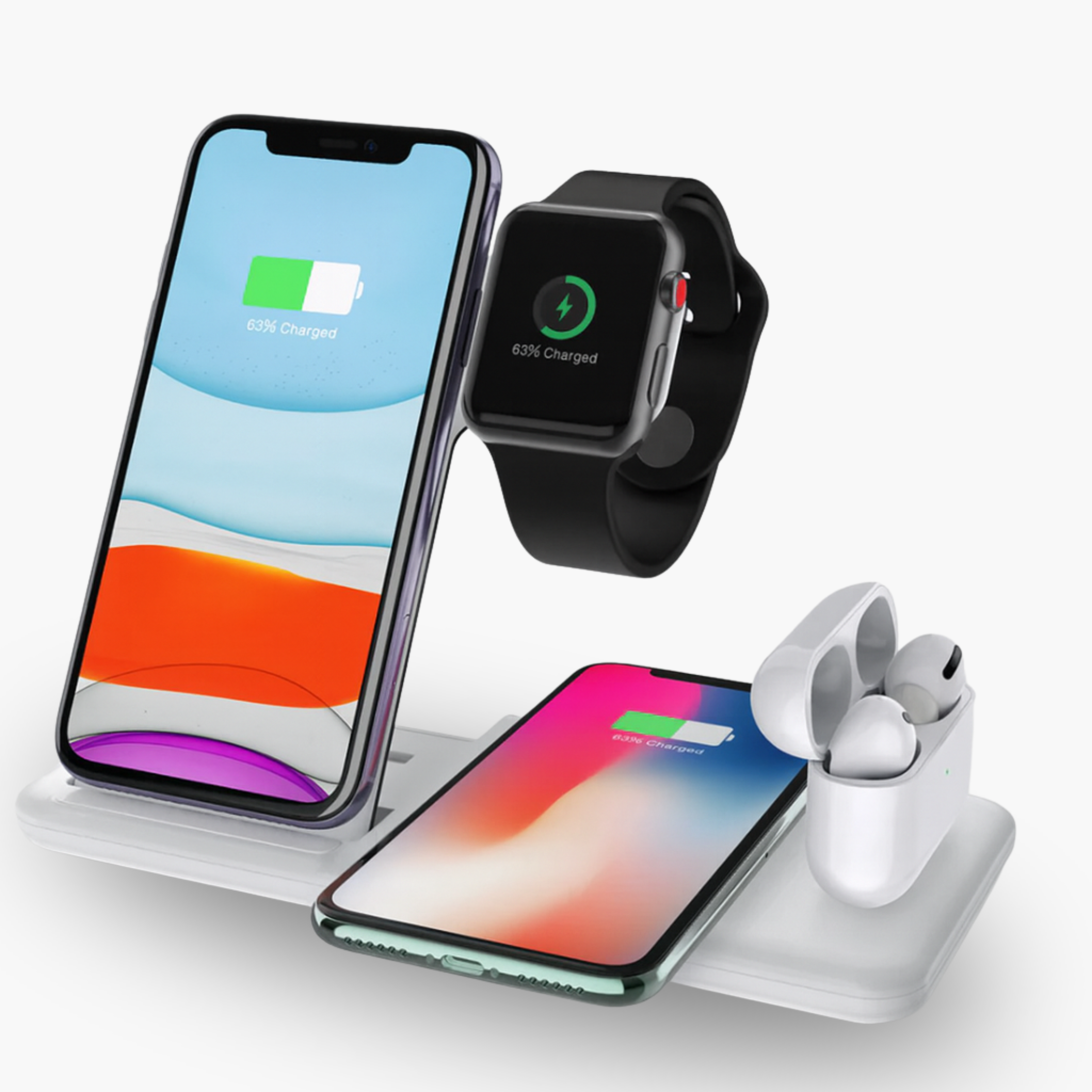 MagStand 3-in-1 Wireless Charger for iPhone, Apple Watch & AirPods