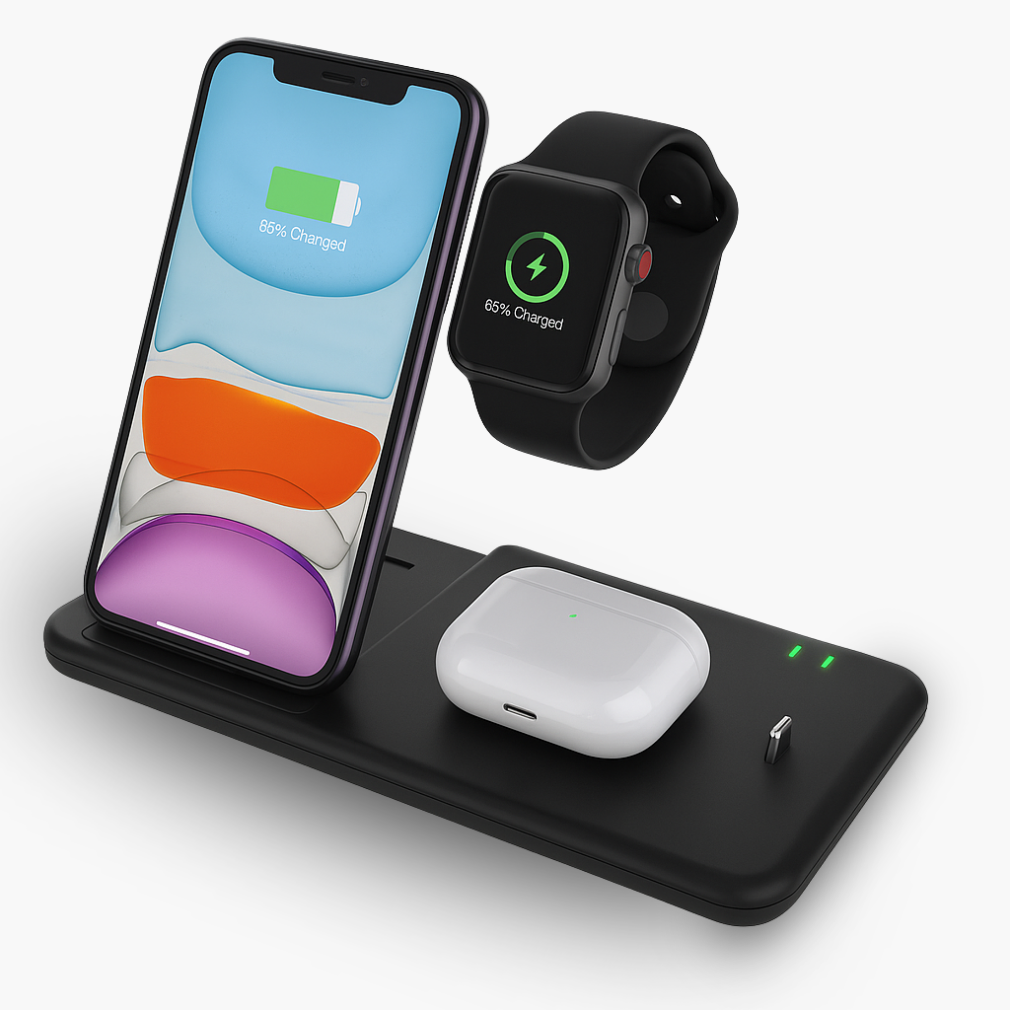 MagStand 3-in-1 Wireless Charger for iPhone, Apple Watch & AirPods