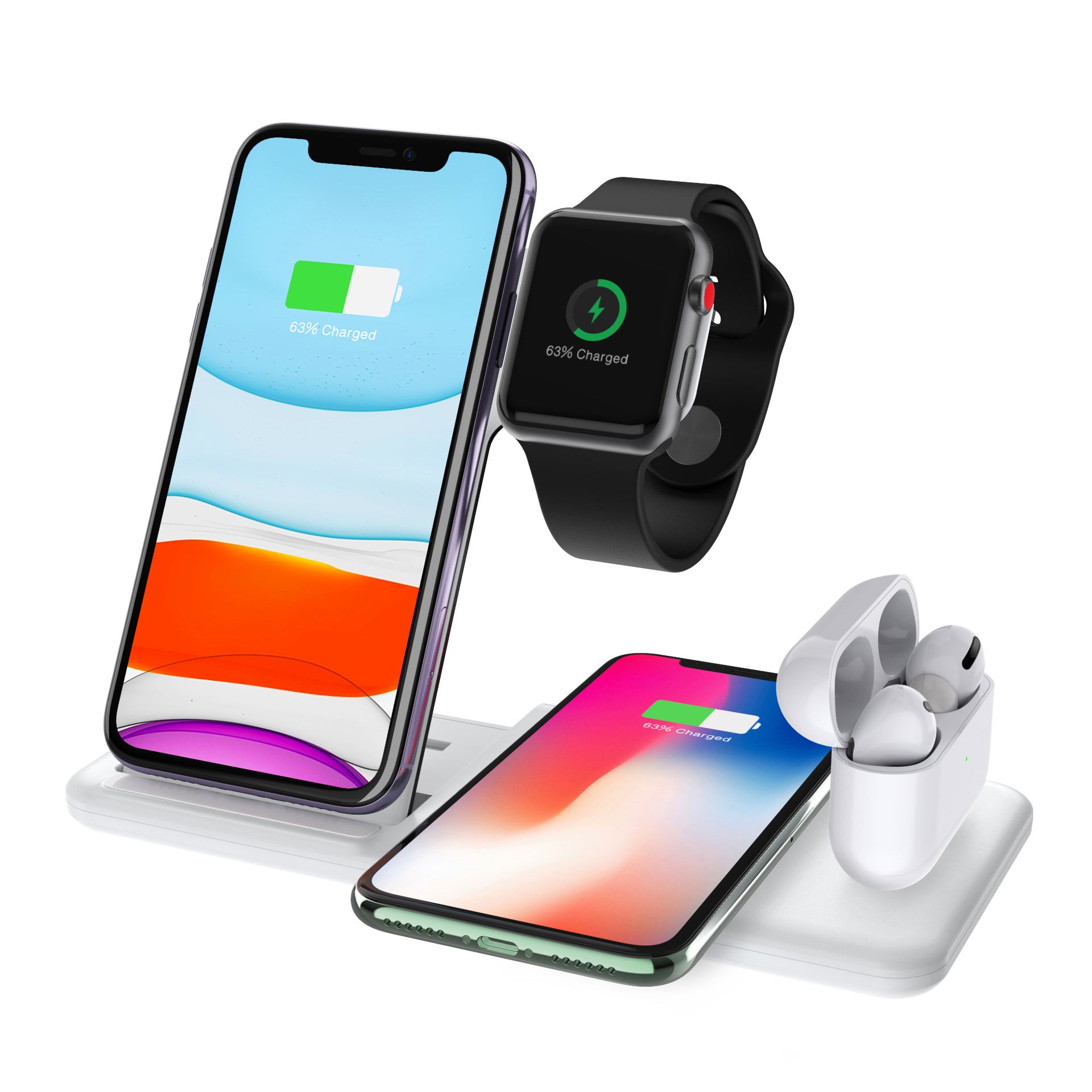 MagStand 3-in-1 Wireless Charger for iPhone, Apple Watch & AirPods